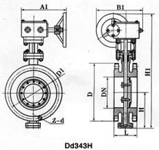 D43H三偏心硬密封蝶閥|D343H三偏心金屬硬密封蝶閥結(jié)構圖片